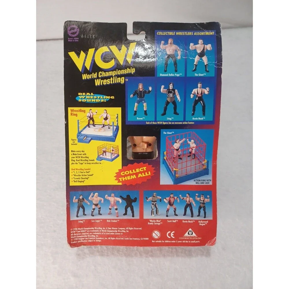WCW Goldberg Atomic Elbow Action Figure MOC 1998 OSFTM Toy Makers Sealed NIB NWO
